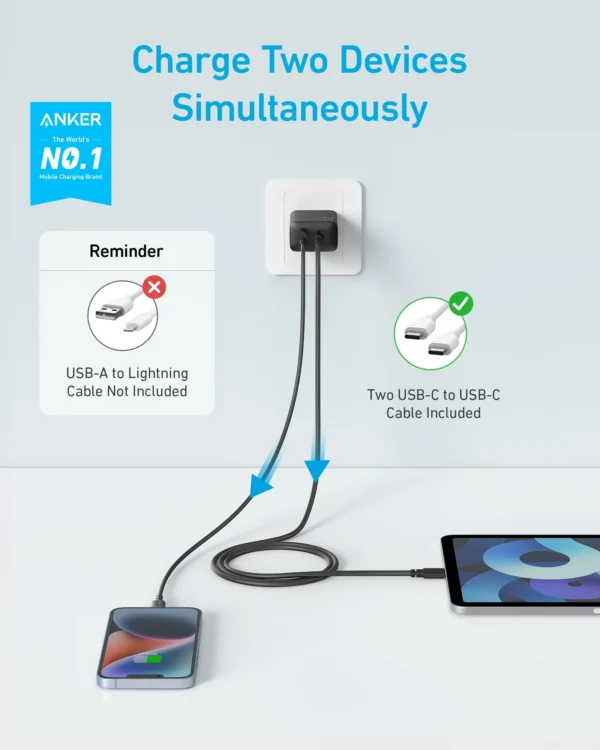 Anker 20w Fast Charger Usb-c To Usb-c - 1.5m/ 5ft - Image 4